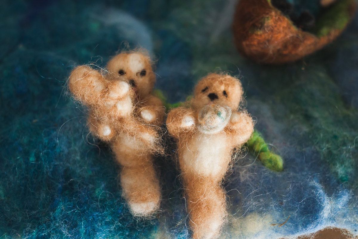 Felted Otters In A Felted Sea At Castle Of Costa Mesa