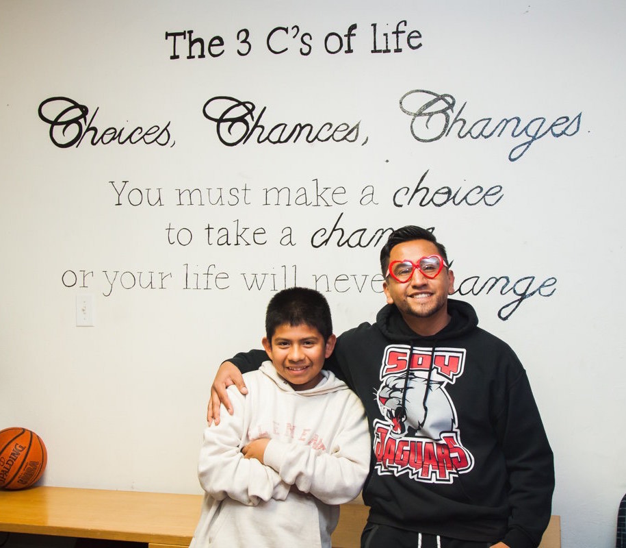 Edwin Melenez and Eduardo "Eddie" Iniestra At Save Our Youth Center in Westside Costa Mesa.