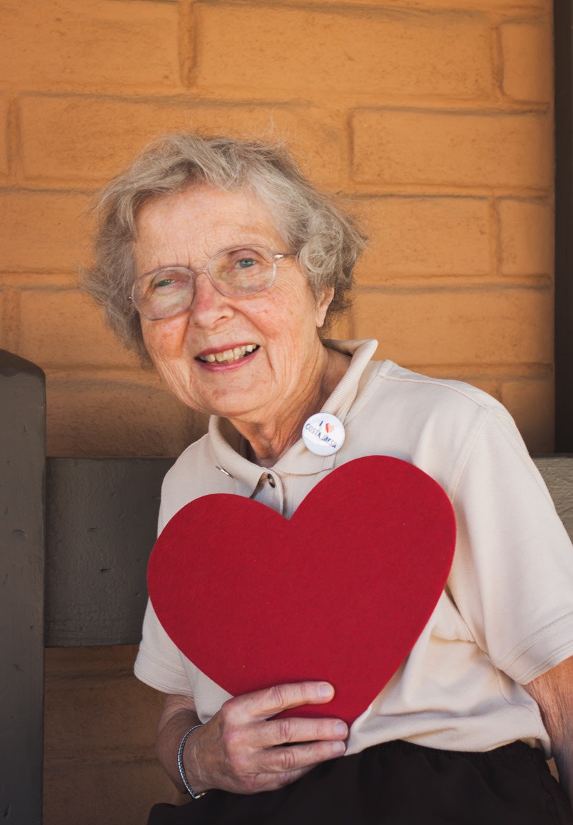 Costa Mesa Historical Society Docent, Kathy Bequette, Hearts Costa Mesa