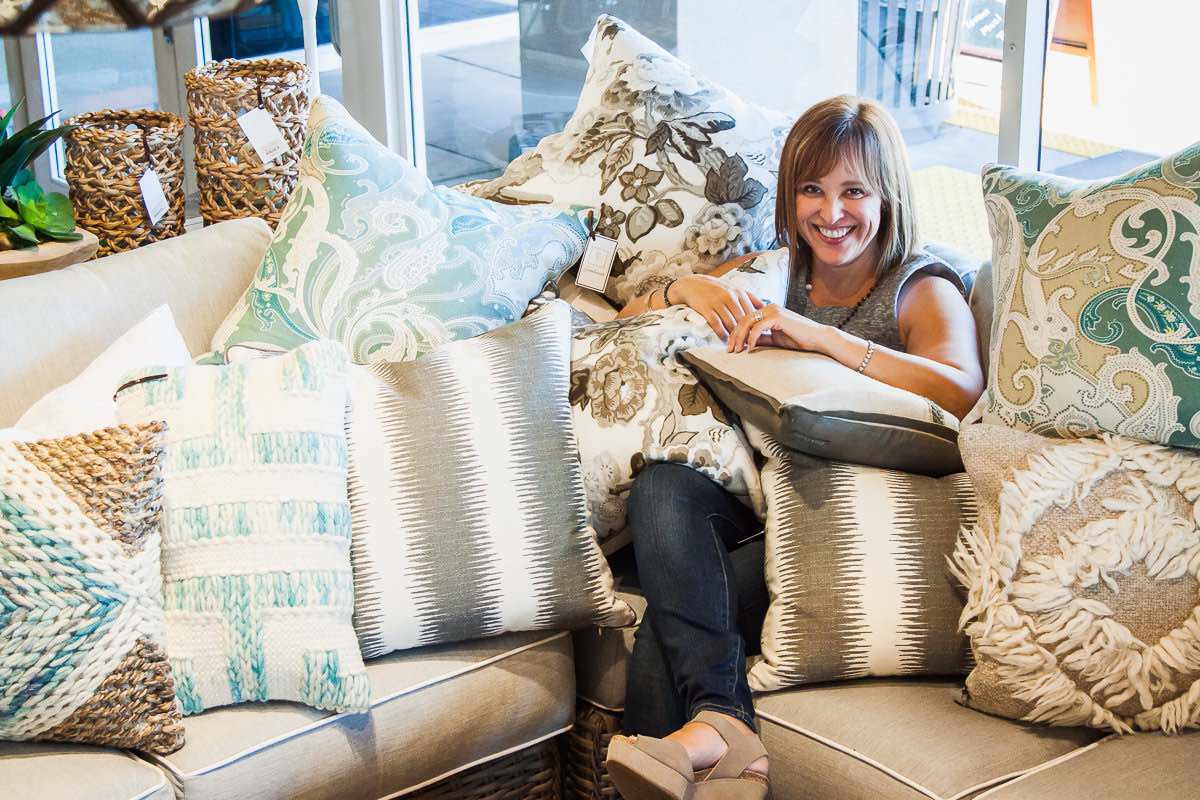 Gatehouse Owner, and Interior Designer, Kim Sankey has a Thing for Pillows