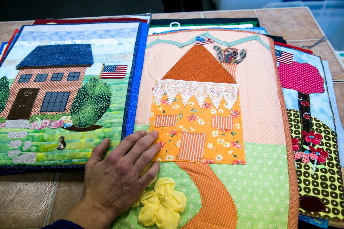 A Project With Purpose: Beth Philips Shows Off Handmade, Quilted Squares Donated To Furnishing Hope