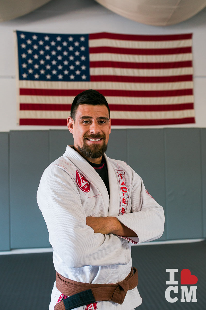 Coach Josh Ramirez at Gracie Barra in Costa Mesa, California