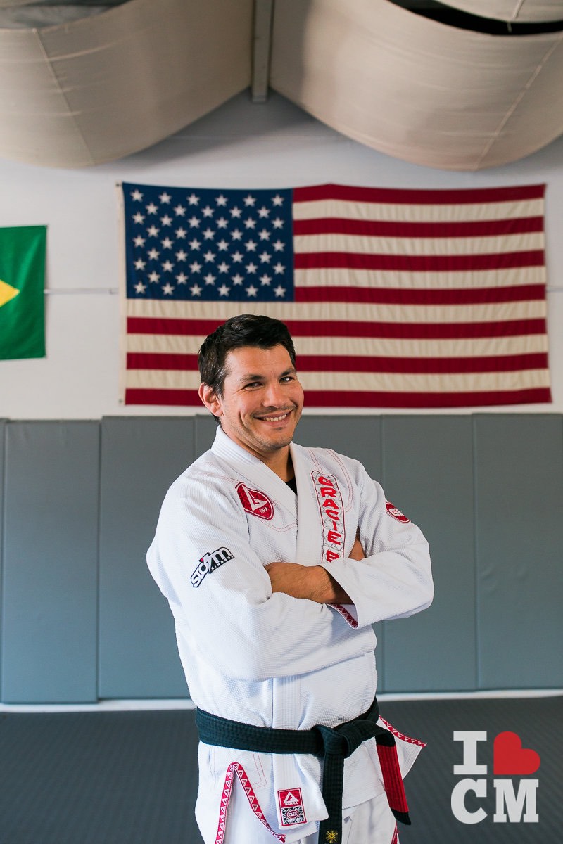 Coach Louie Villarreal at Gracie Barra in Costa Mesa, California