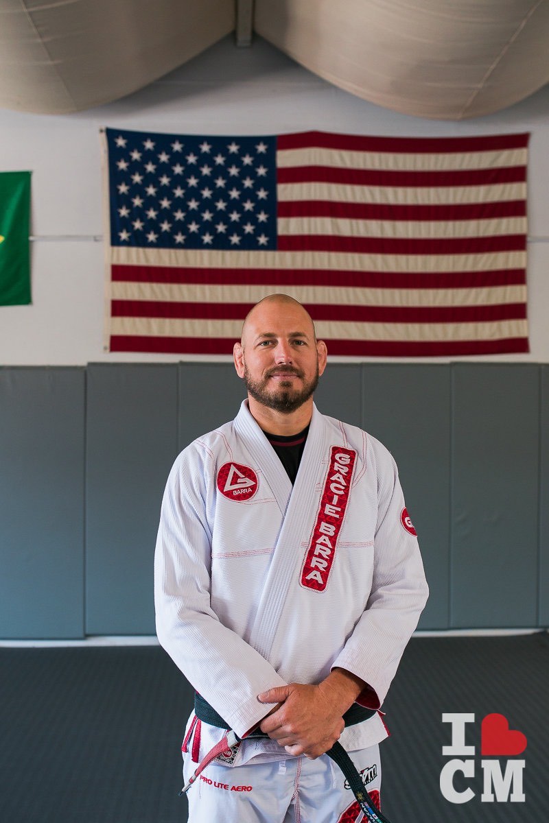 Studio Owner and Head Instructor Scott Carr at Gracie Barra in Costa Mesa, California