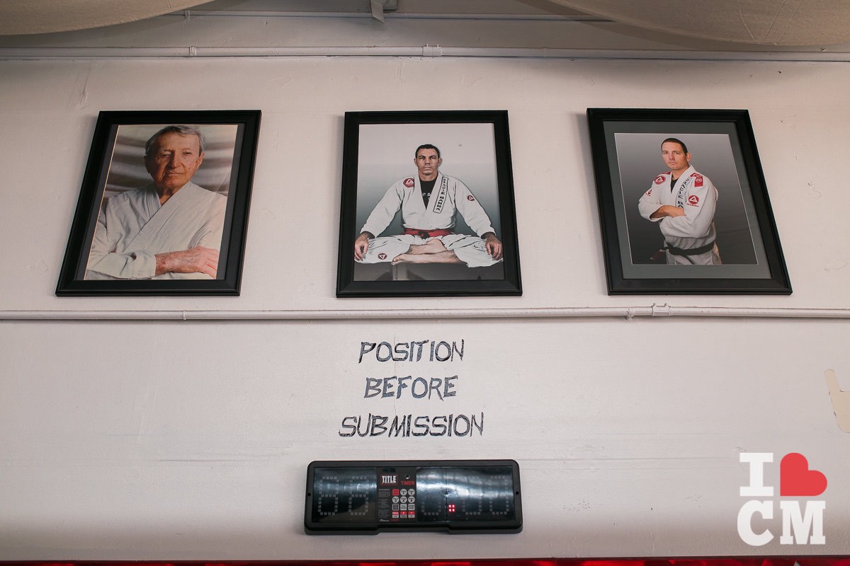 Position Before Submission: A Wall Honoring The Gracie Family at Gracie Barra Costa Mesa in Orange County, California
