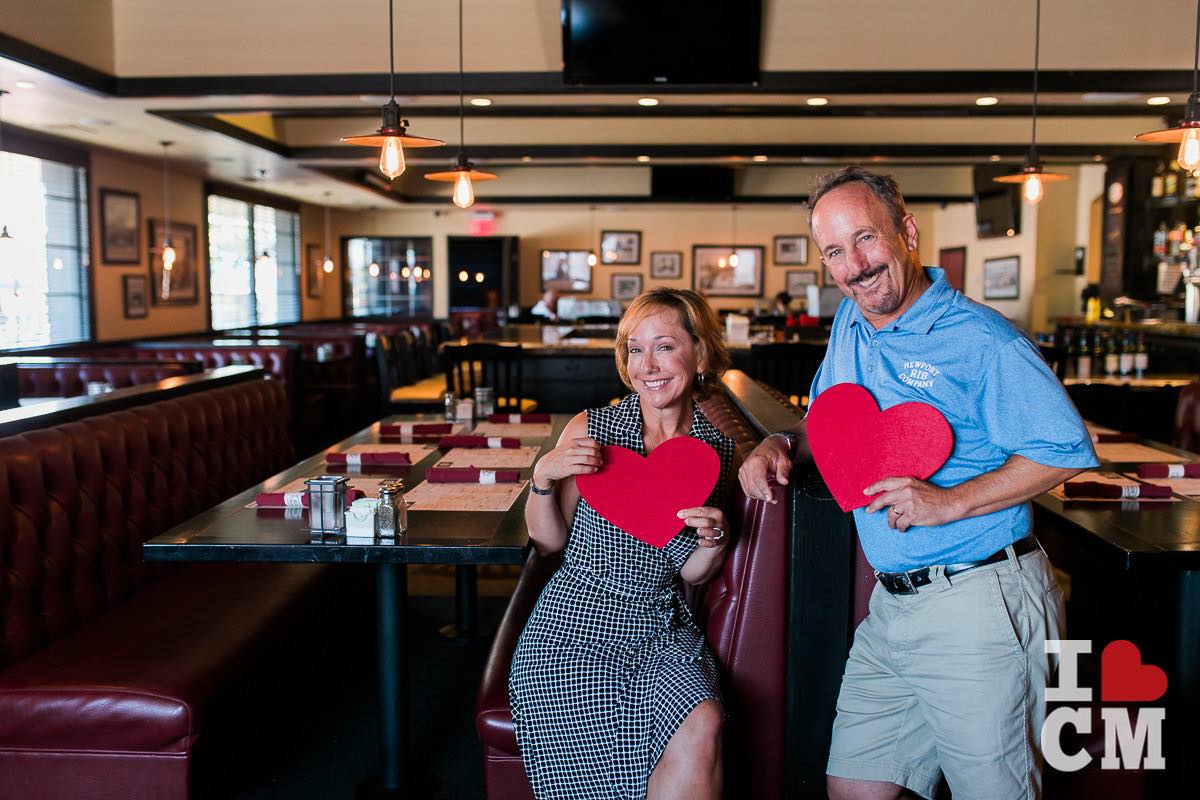 Siblings Laura Ursini Marroquin and John Ursini at Family-Owned-And-Operated Newport Rib Company, Costa Mesa, in Orange County, California