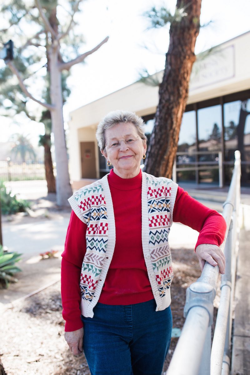 Mary Ellen Goddard at the Costa Mesa Historical Society in Orange County, California
