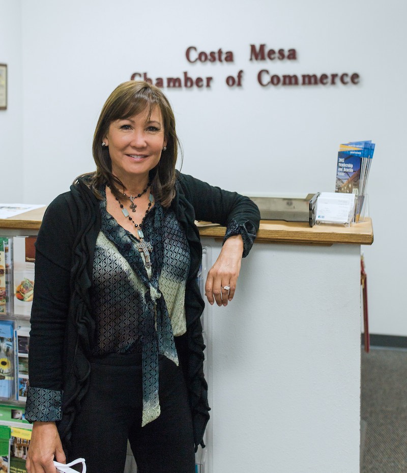 Costa Mesa Chamber Of Commerce CEO, Eileen Benjamin, in Orange County, California