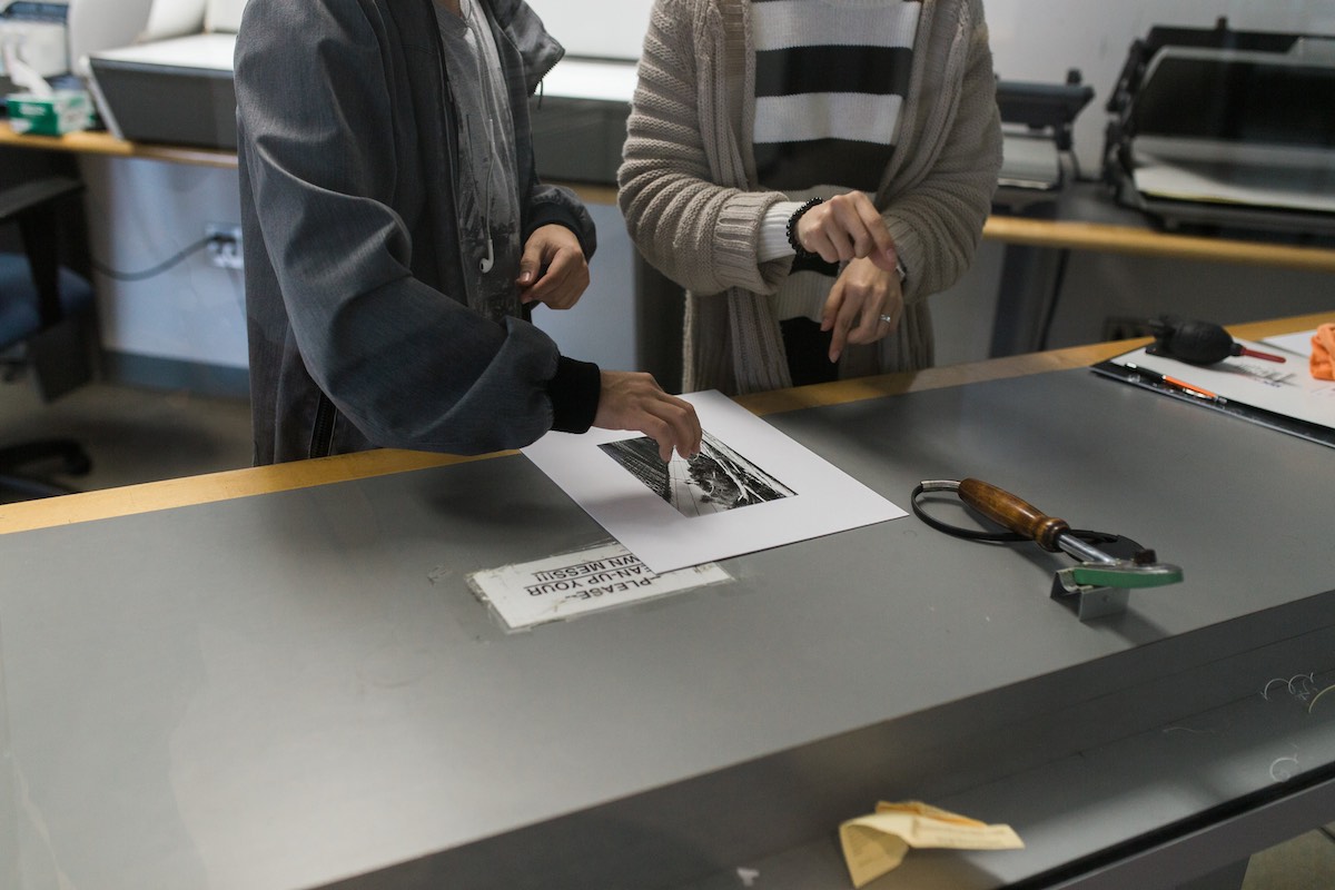 Photography Students Mount Their Work at OCC in Costa Mesa, CA