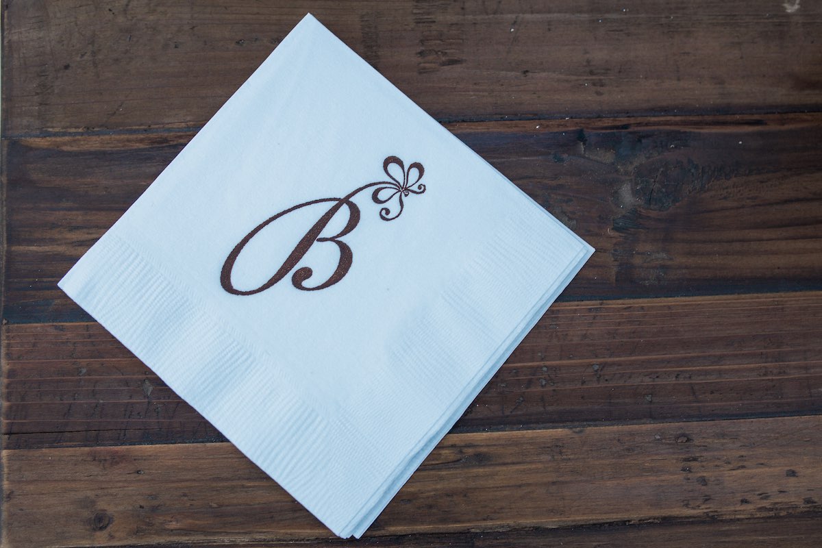 Baker Bar Nap: The Iconic "B" Logo of Baker Party Rentals, Costa Mesa California