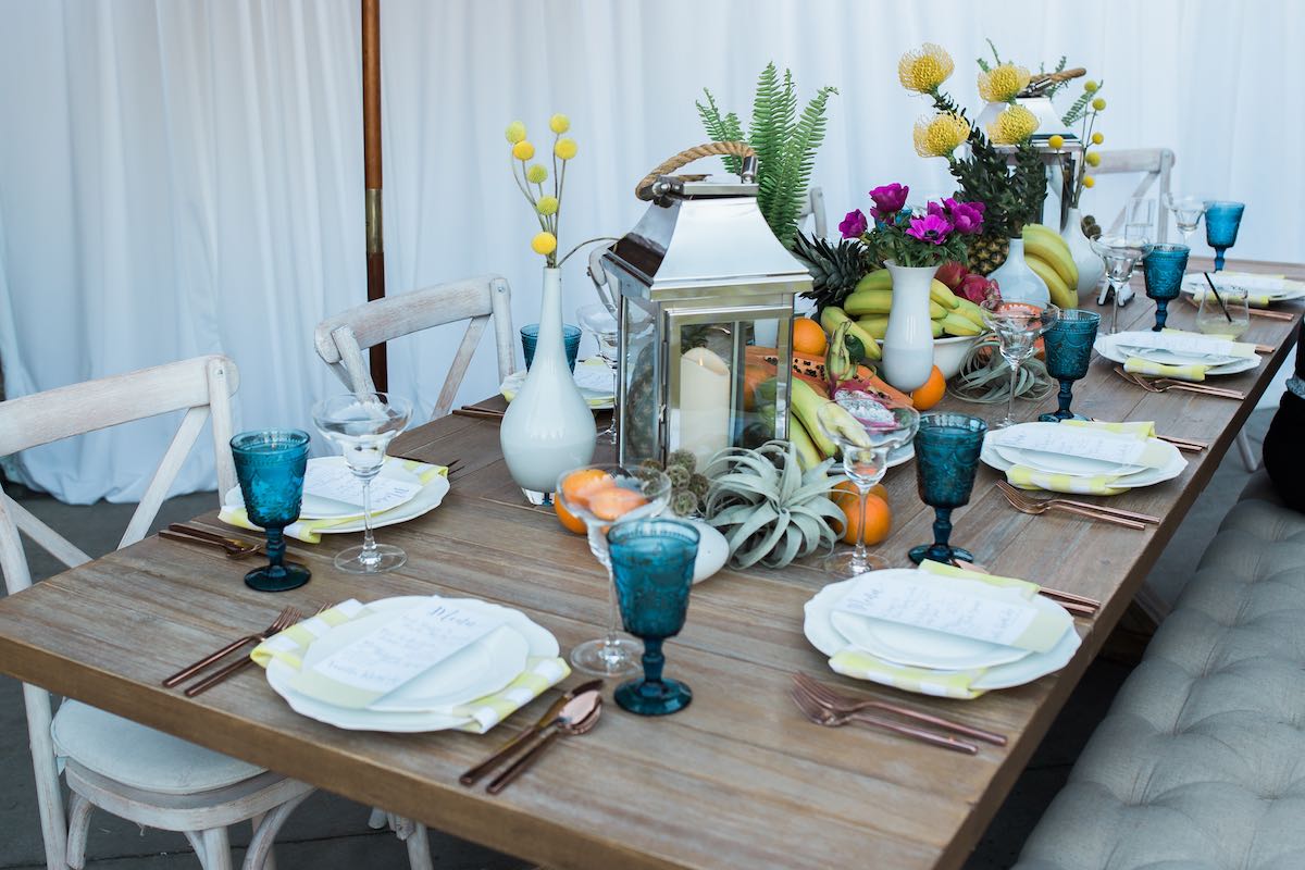 Baker Party Rentals: Beachy Island Tablescape (Costa Mesa, CA)