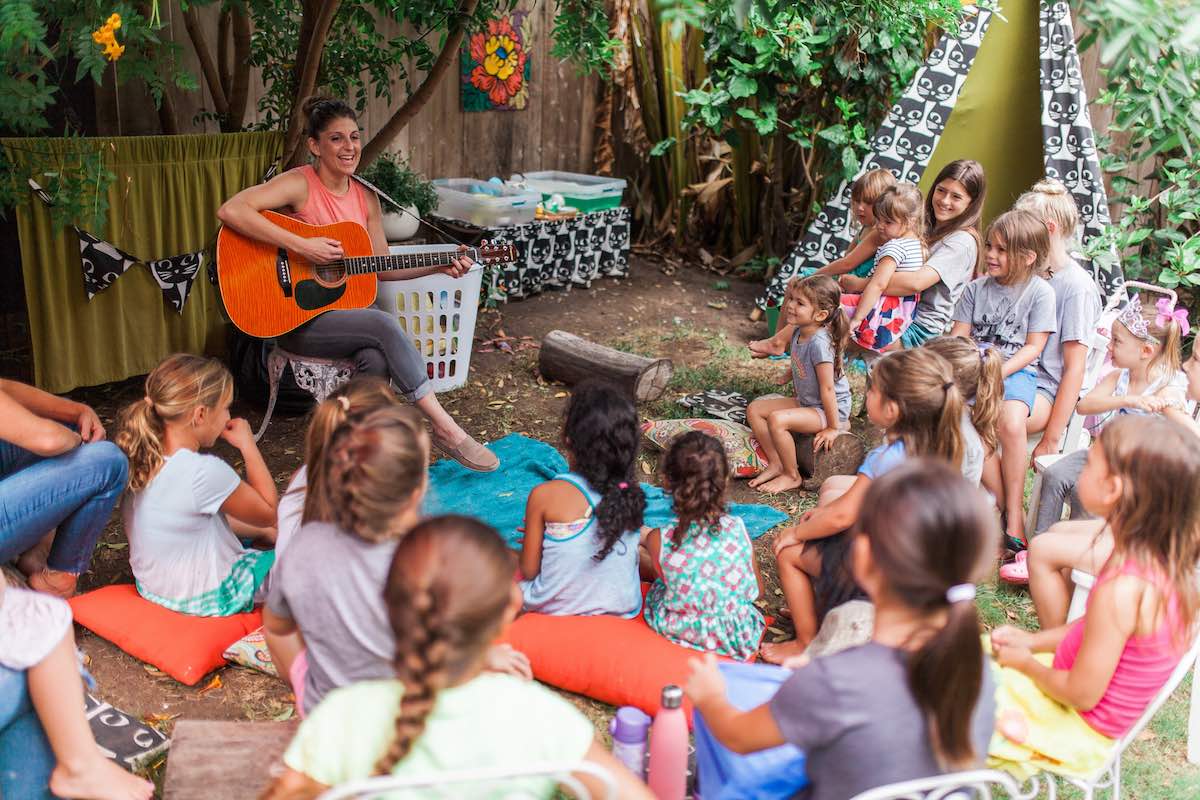 Music and Singing in the Garden at Camp Lila, Costa Mesa