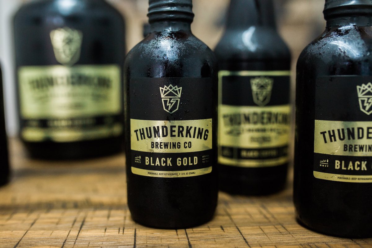 Beautiful Bottles of Black Gold Cold Brew, Thunderking Brewing Company, Costa Mesa, California