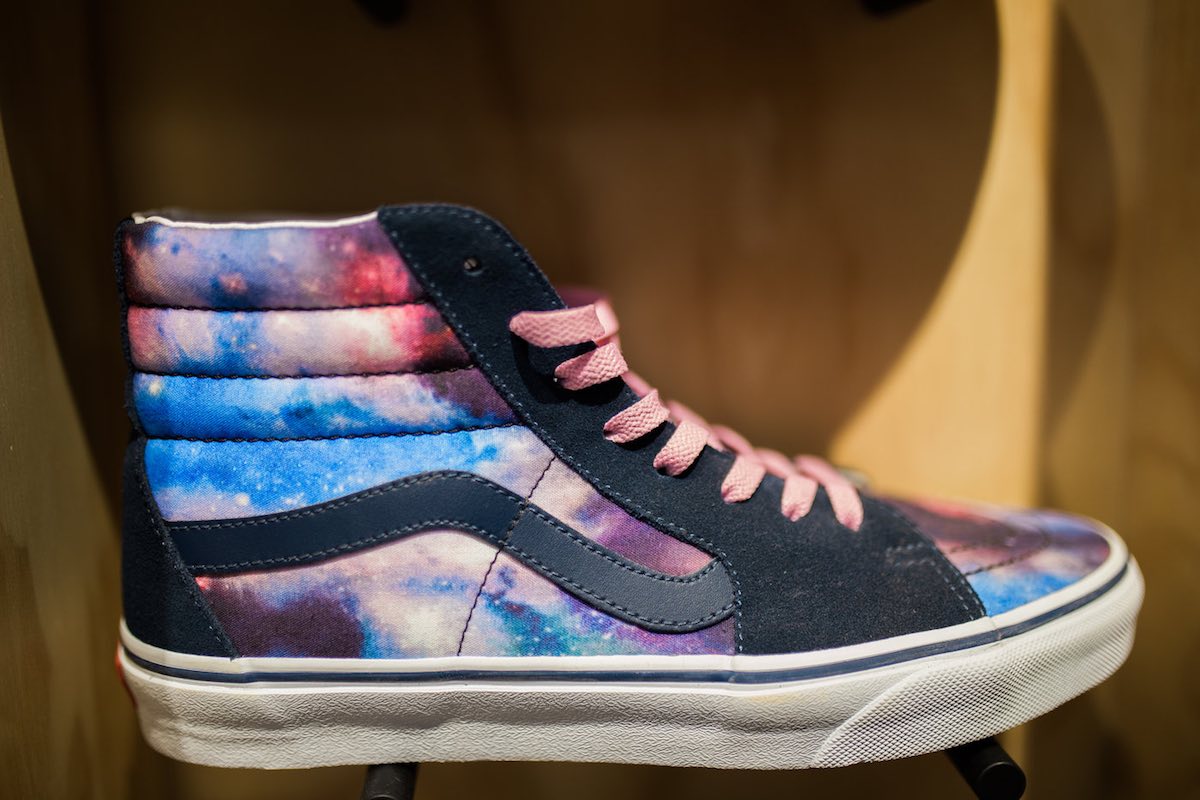 High top shoes on display at Vans HQ in Costa Mesa, California. (photo: Brandy Young)