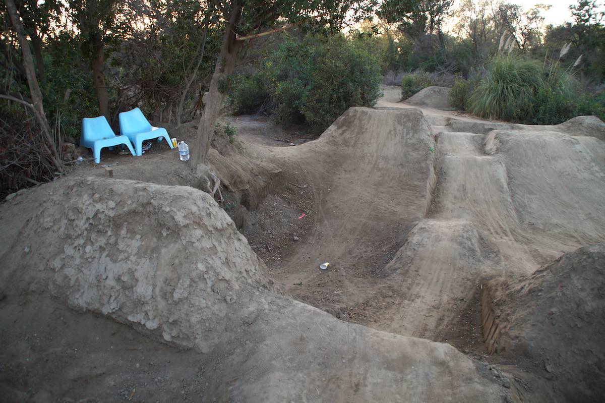 Chairs are set up around the perimeter of Sheep Hills for riders to rest or for people to watch the biking action. (photo: Bradley Zint)