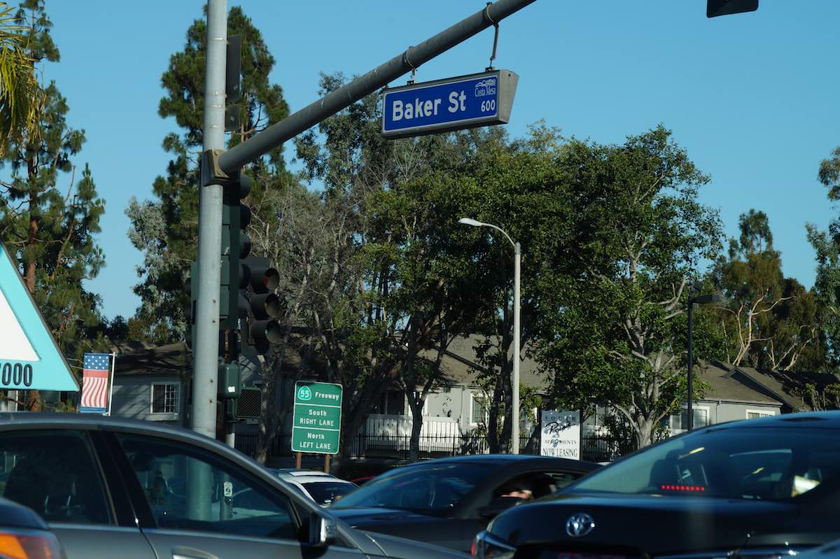 Baker Street is named after the Baker family who once had a farm in Costa Mesa. (photo: Bradley Zint)