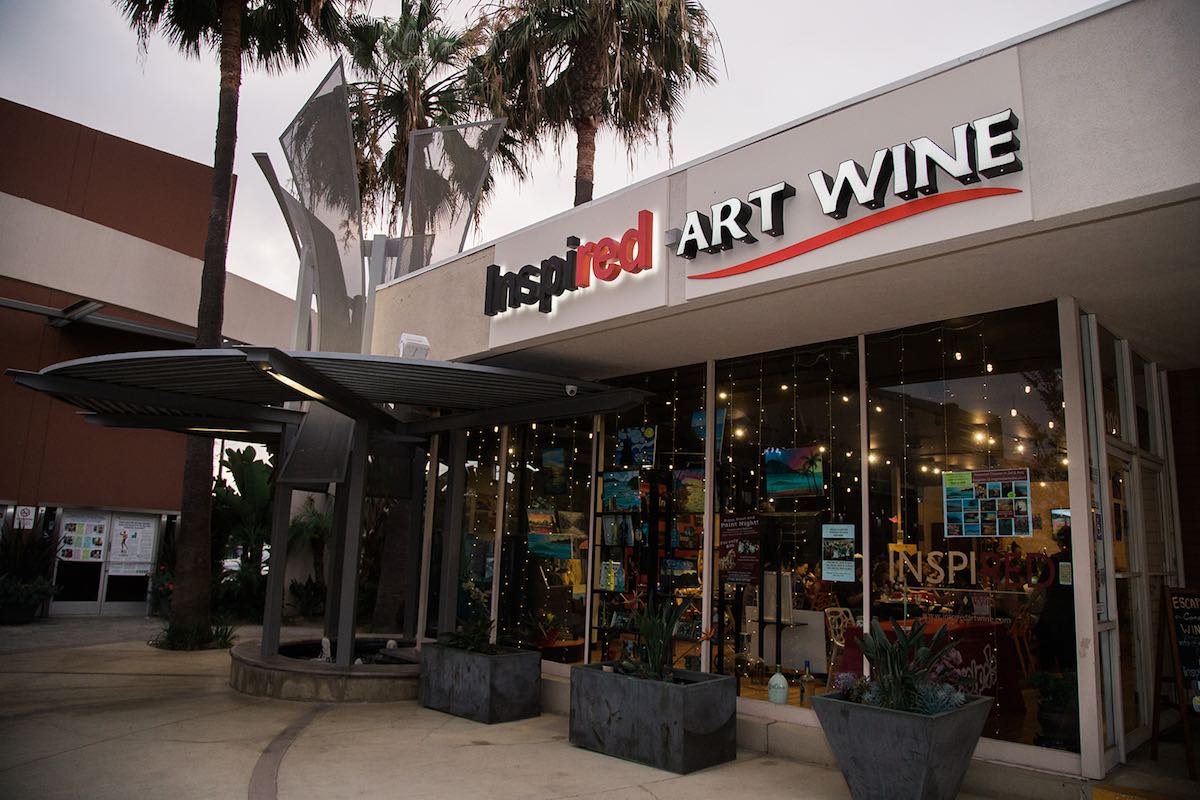 Independently-owned InspiRED Art Wine at the corner of Harbor Blvd. and Adams Ave. in Costa Mesa, California. (photo: Brandy Young)