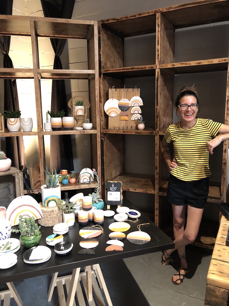 Eastside Costa Mesa Artist, Andrea Luna Reece of Luna Reece Ceramics. (photo: Samantha Chagollan)