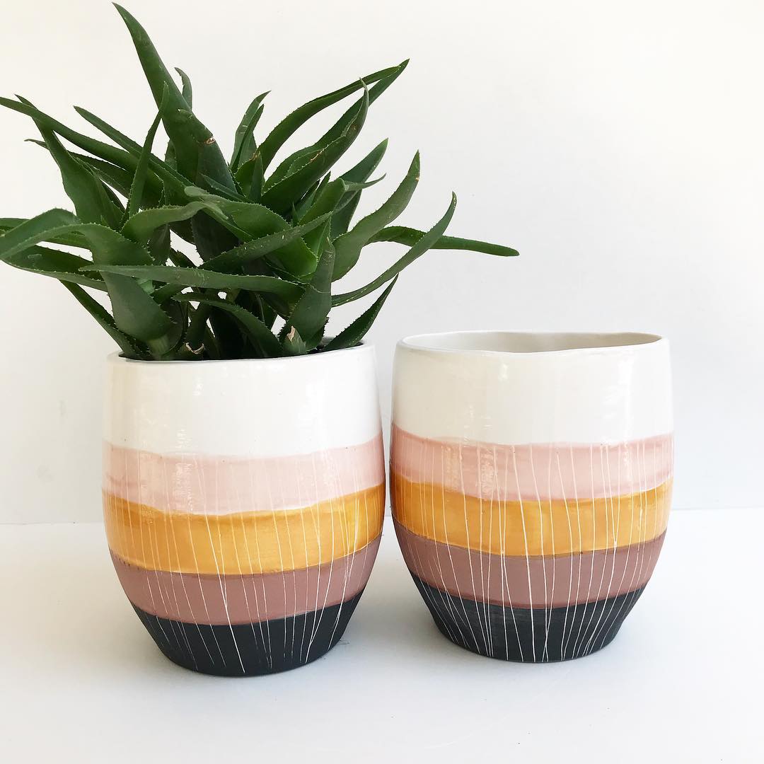 Planters, Luna Reece Ceramics in Costa Mesa, California