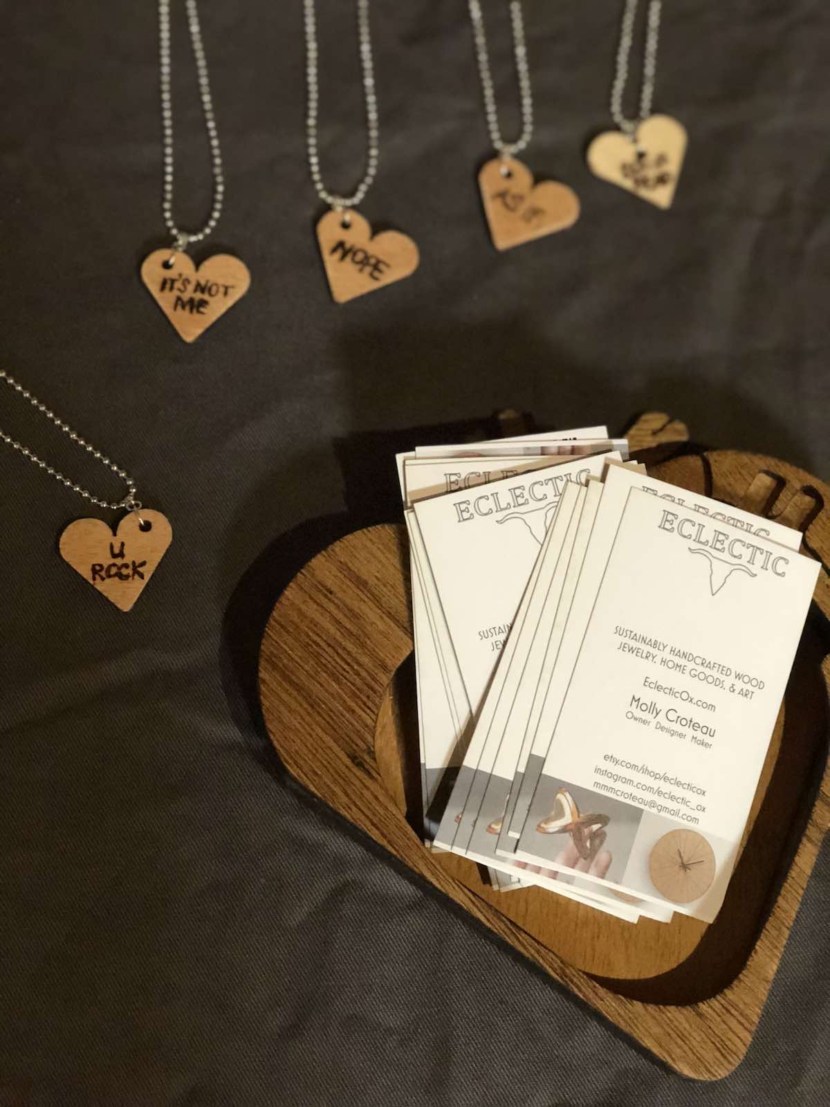 Hearts and Cards: Eclectic Ox handmade, sustainable wares, based in Costa Mesa, California. (photo: Samantha Chagollan)