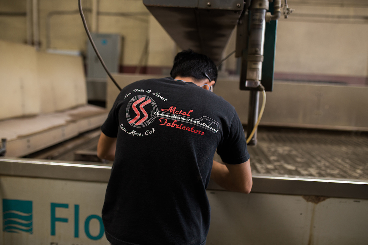 Aqua Tech Waterjet and Laser and SS Metal Fabricators in Costa Mesa, California. (photo: Brandy Young)