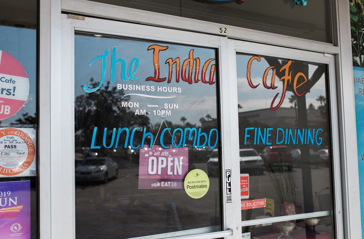The India Cafe at 528 West 19th Street in Costa Mesa, California. (photo: Brandy Young)