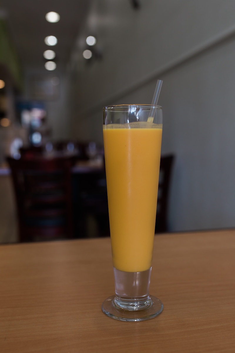 Mango Lassi at The India Cafe in Costa Mesa, California. (photo: Brandy Young)