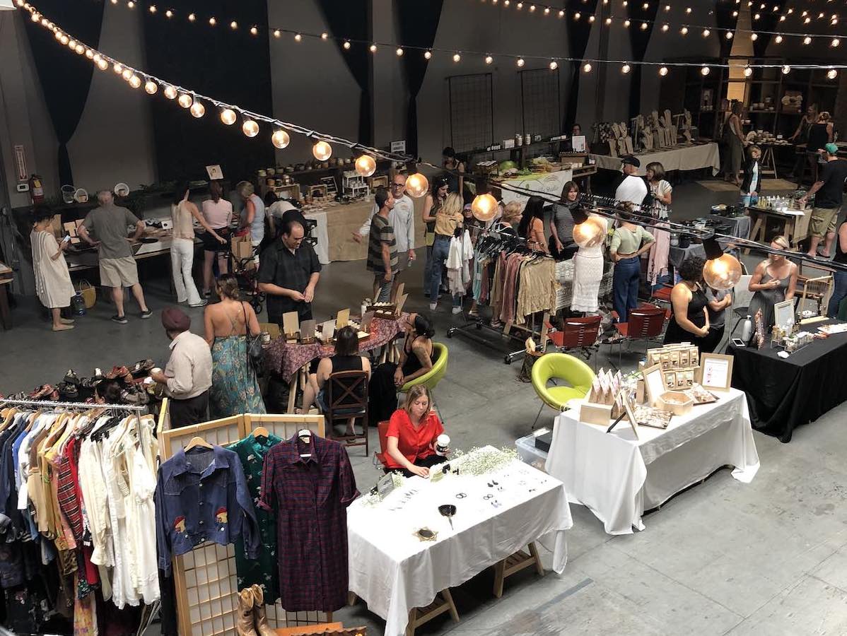 The view from the Second Sunday Westside Market at the Westside Museum in Costa Mesa. (photo: Samantha Chagollan)