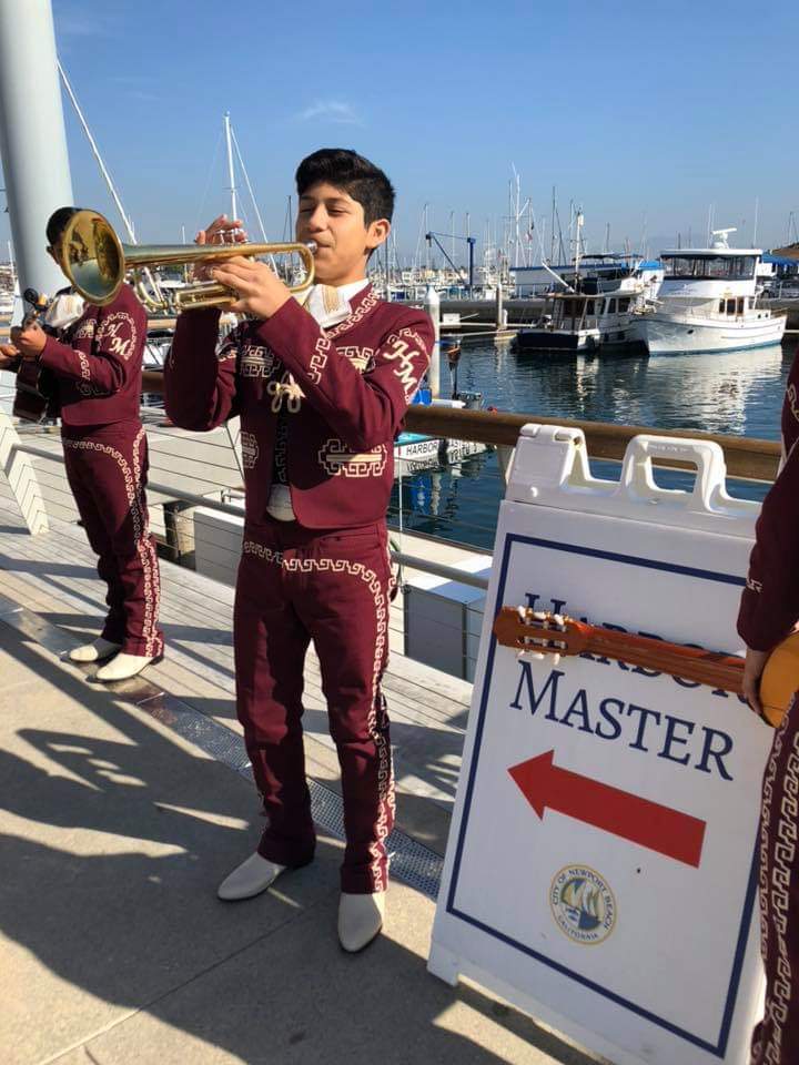 Costa Mesa Youth Mariachi performing together. (photo courtesy of Mariachi Juvenil Herencia Michoacana)