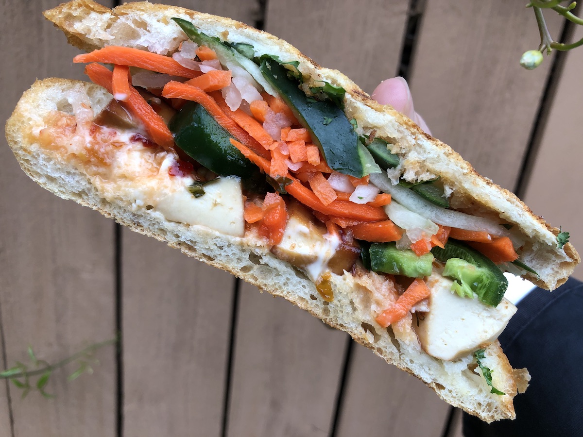 Vegan Banh Mi Sandwich from Mendocino Farms, Costa Mesa.