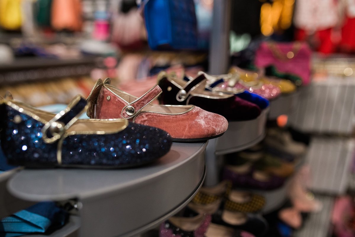 I Heart Costa Mesa: Sparkly girls glitter shoes at Anthill Fashion Market in Costa Mesa, California. (photo: Brandy Young)