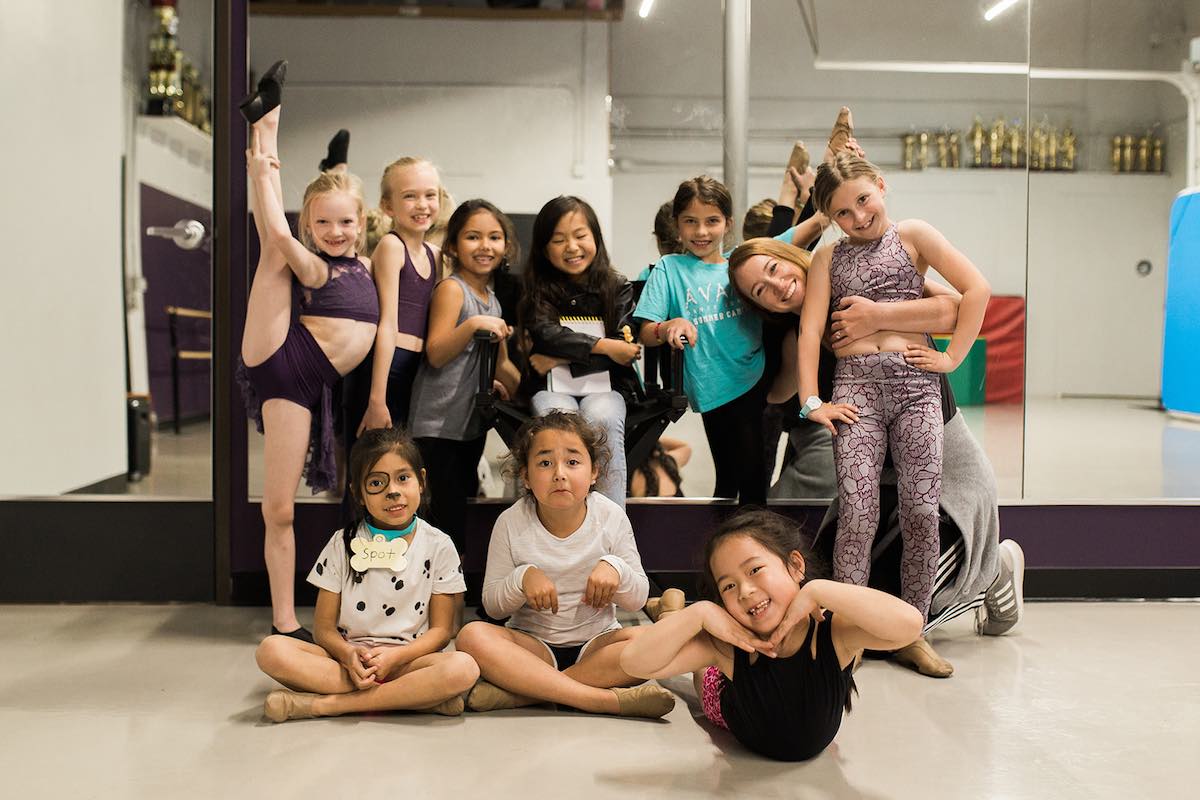 Taryn Chavez, of Avanti Dance Company, with a group of her dancers in Costa Mesa, California. (photo: Brandy Young)