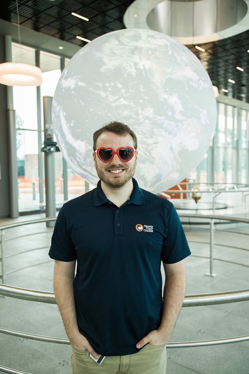 I Heart Costa Mesa: OCC Community Planetarium Director, Scott Mitchell, in the brand new facility in Costa Mesa, Orange County, California. (photo: Brandy Young)