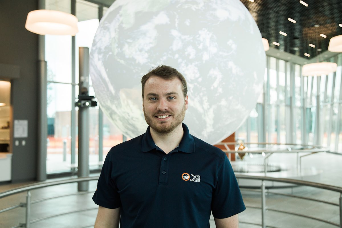 I Heart Costa Mesa: OCC Community Planetarium Director, Scott Mitchell, in the brand new facility in Costa Mesa, Orange County, California. (photo: Brandy Young)