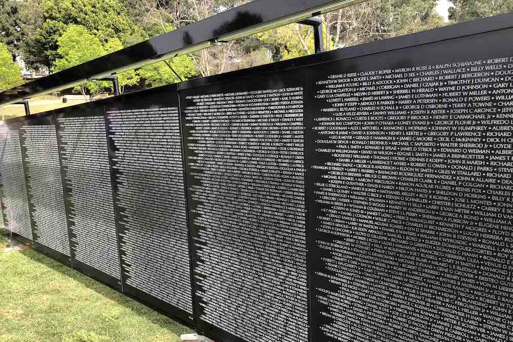 Costa Mesa 365: Vietnam Veterans Memorial The Wall That Heals at Balearic Park, Costa Mesa, Orange County, California