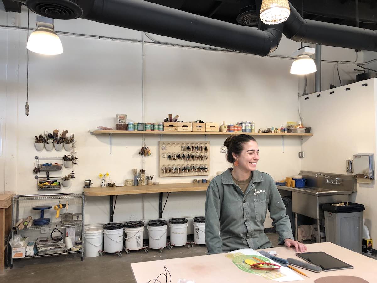 Lauren Pedersen, owner of Costa Mesa Ceramics, in Westside Costa Mesa, Orange County, California. (photo: Samantha Chagollan)