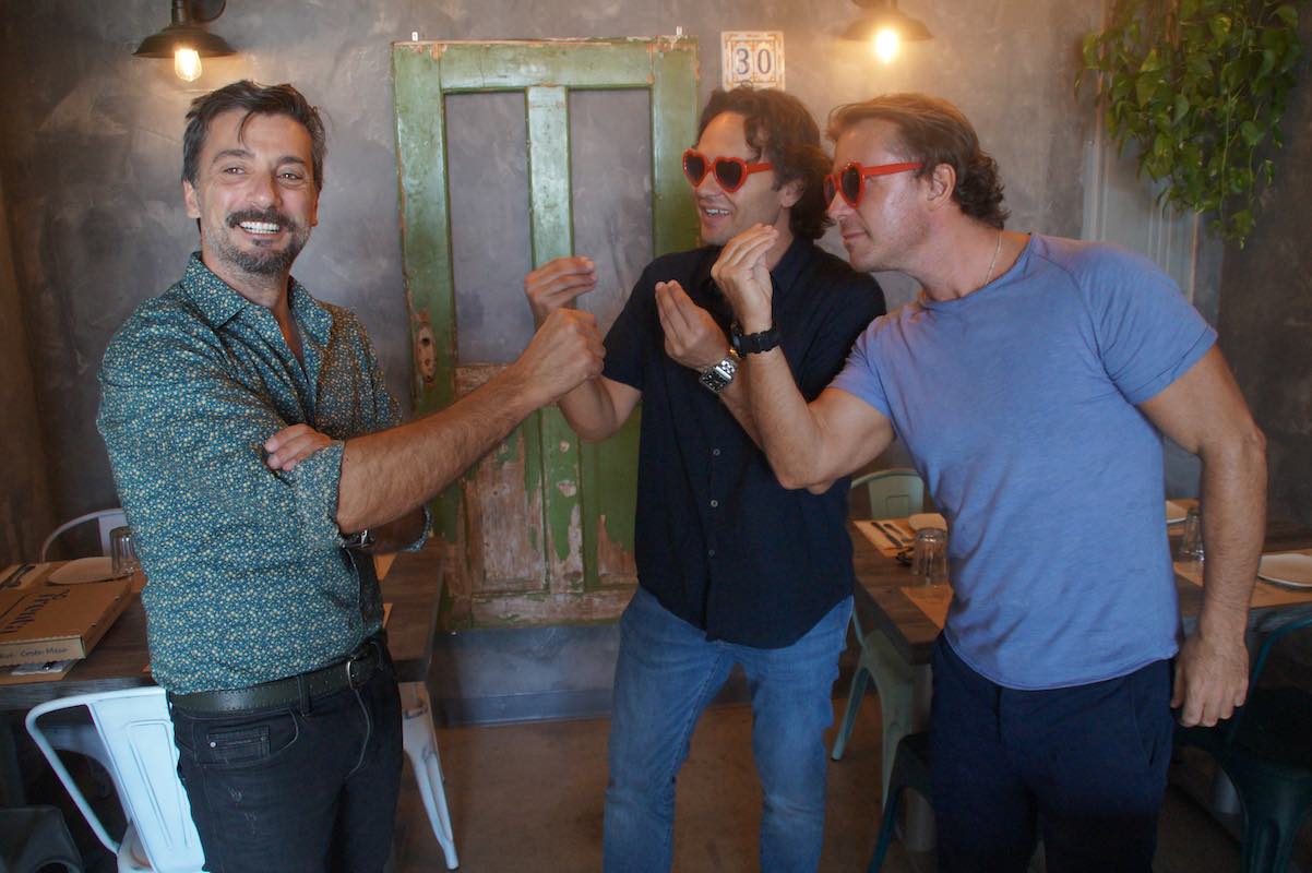 Giorgio Buzzanga, Marco Palazzo and Cristiano Leoni, owners of Trenta Pizza at Midway Market in Westside Costa Mesa, Orange County, California. (photo: Bradley Zint)