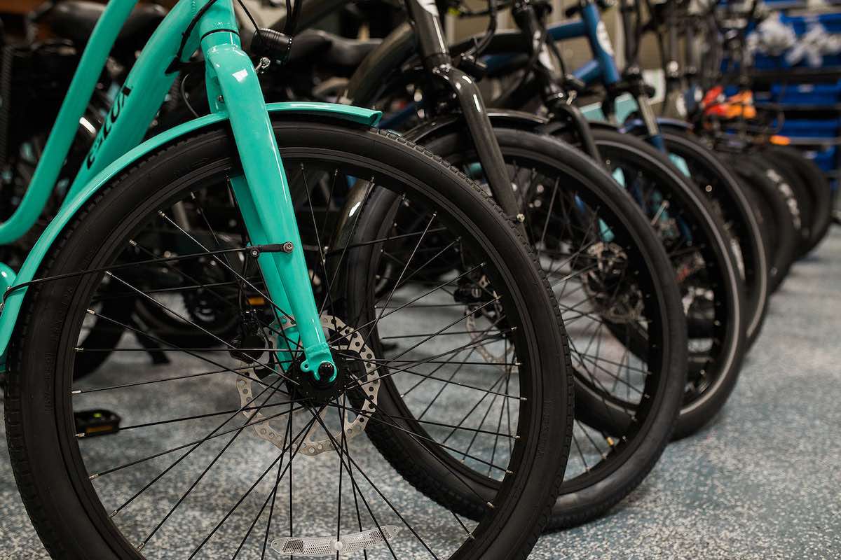 Fat Tires: eLux Electric Bikes at their showroom in Westside Costa Mesa, Orange County, California. (photo: Brandy Young)