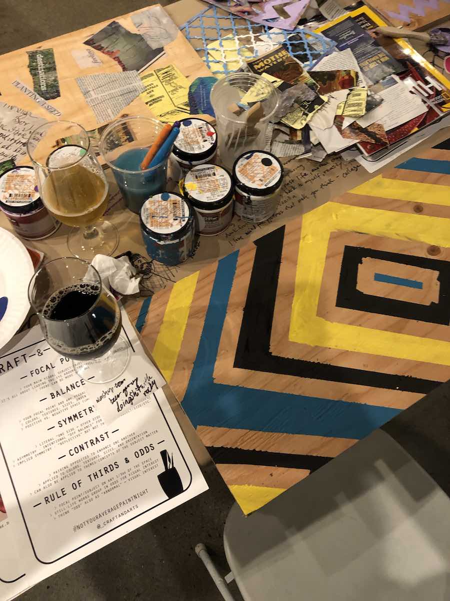 Paints, Boards and Beer at Crafts and Arts Night at Gunwhale Ales in Costa Mesa, Orange County, California. (photo: Samantha Chagollan)