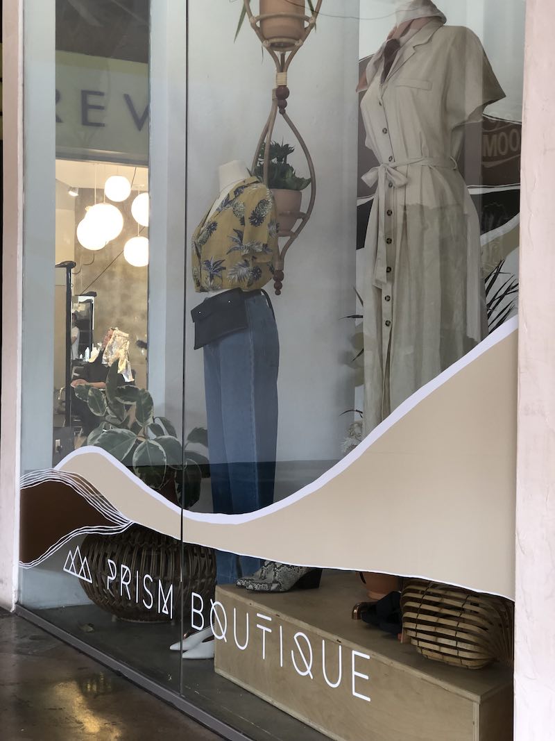 The Shop Window at  Prism Boutique at The LAB in SoBeCa District, Costa Mesa, Orange County, California. (photo: Samantha Chagollan)
