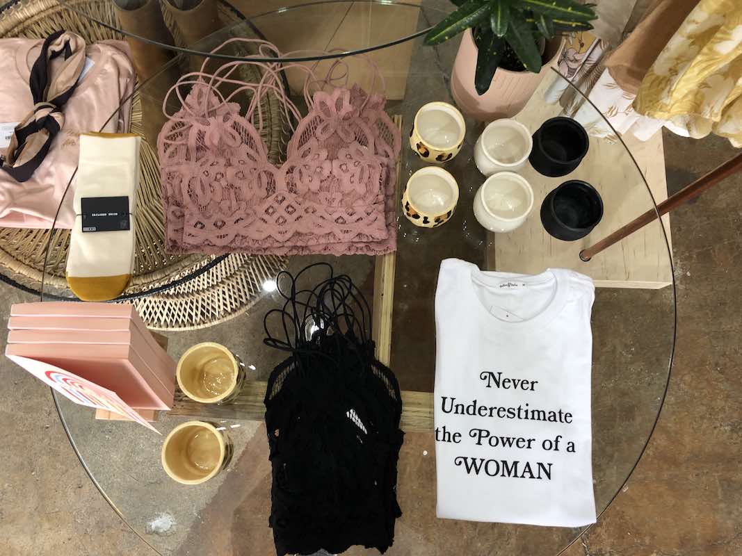 "Never Underestimate The Power of a Woman" at Prism Boutique at The LAB in Costa Mesa, Orange County, California. (photo: Samantha Chagollan)