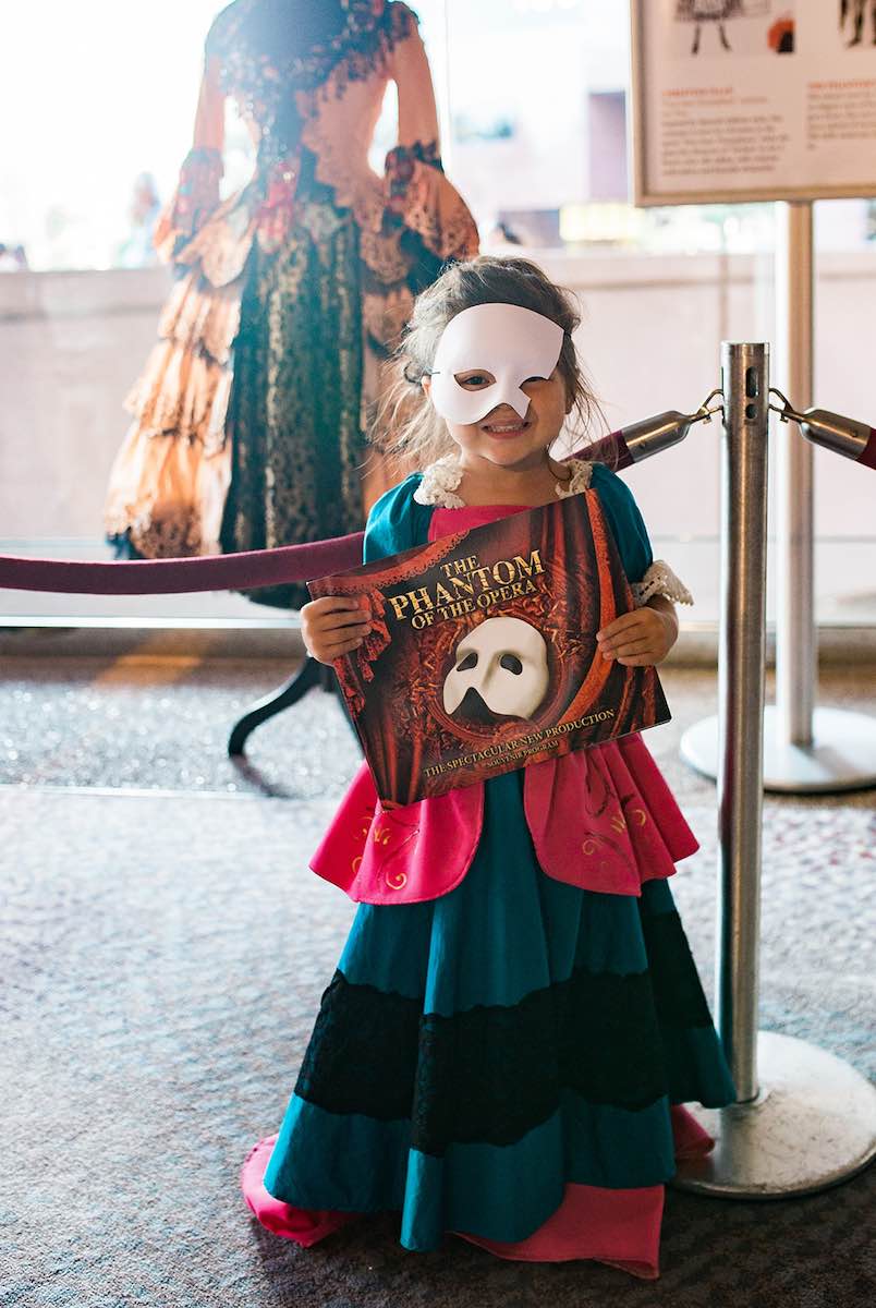 I Heart Costa Mesa: A young fan of Phantom of the Opera at Segerstrom Center for the Arts in Costa Mesa, Orange County, California. (photo: Brandy Young)