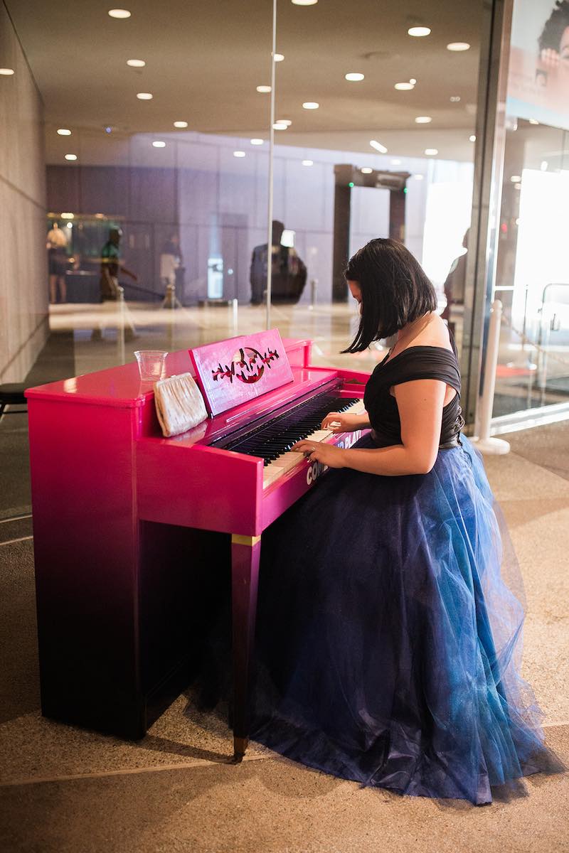 I Heart Costa Mesa: Public Piano outside Segerstrom Hall at Segerstrom Center for the Arts in Costa Mesa, Orange County, California. (photo: Brandy Young)