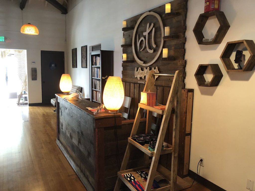 I Heart Costa Mesa: Lobby of Behind The Lids Healing Collective 19th Street in Costa Mesa, Orange County, California. (photo: Samantha Chagollan)