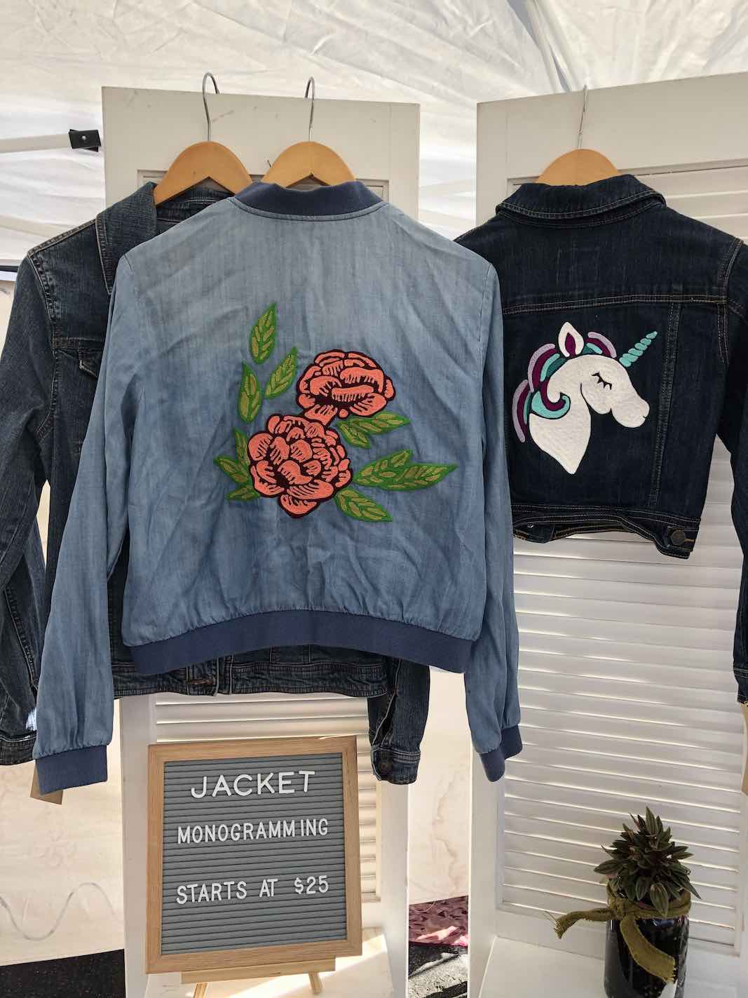 I Heart Costa Mesa: Chain-stitched denim jackets by Sarah Jane Goods in Westside Costa Mesa, Orange County, California. (photo: Samantha Chagollan)