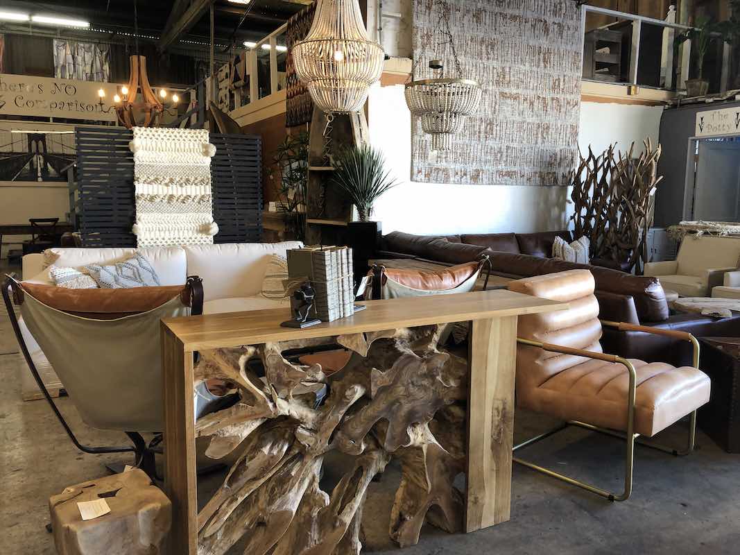 I Heart Costa Mesa: Wood accents at Urbanism Furniture in Westside Costa Mesa, Orange County, California.