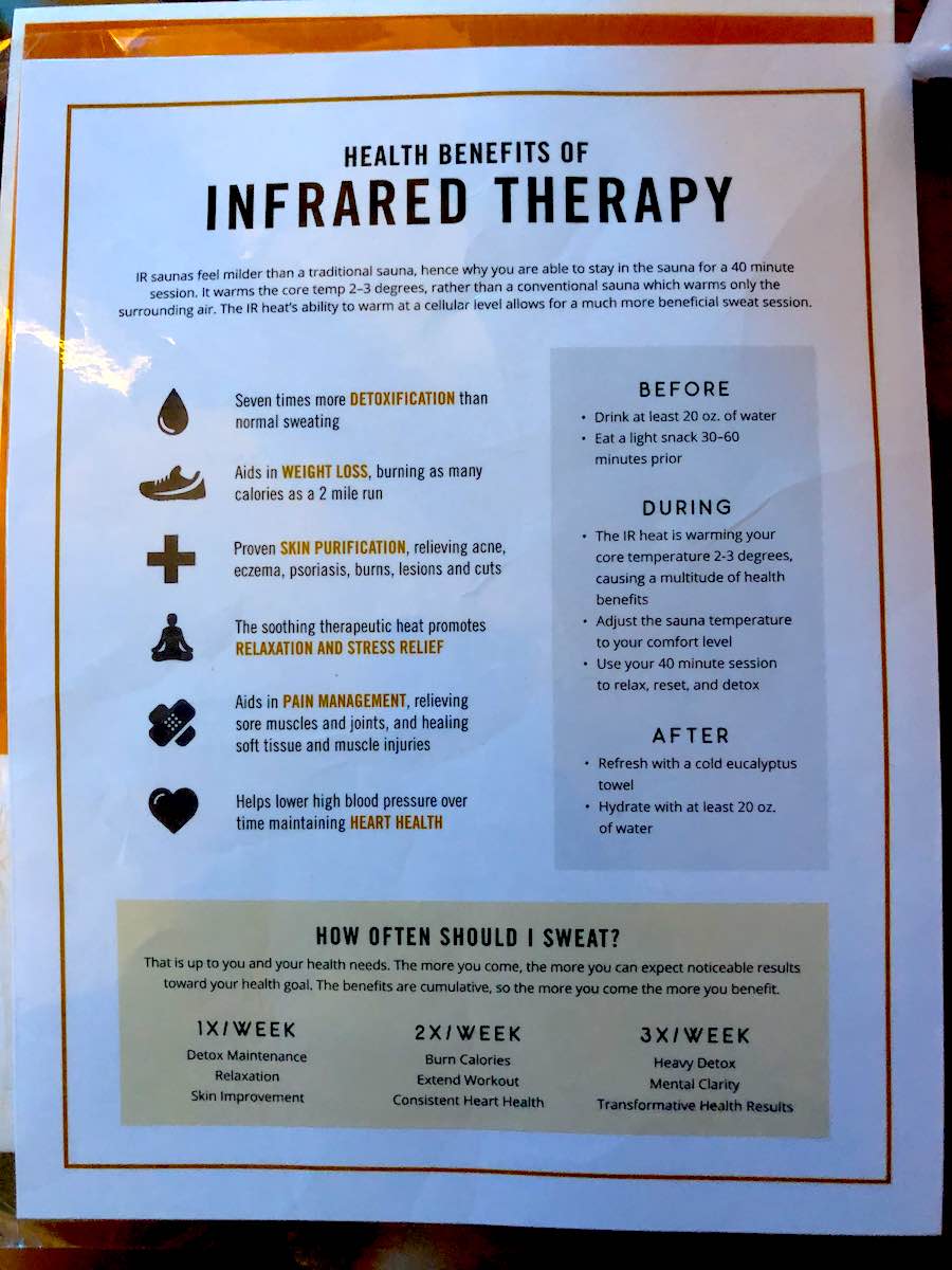 I Heart Costa Mesa: Benefits of Infrared Therapy at Perspire Sauna Studio in Eastside Costa Mesa, Orange County, California. (photo: Samantha Chagollan)