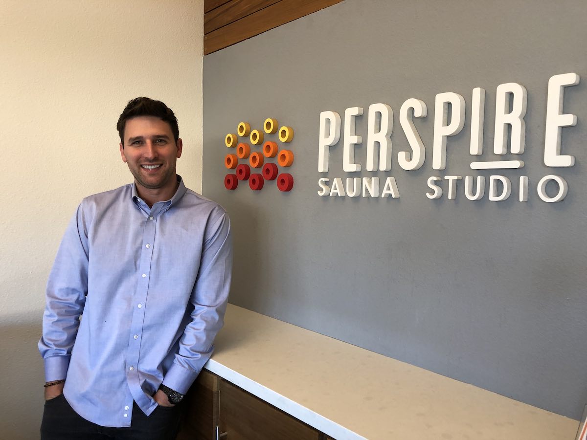 I Heart Costa Mesa: Co-Founder of Perspire Sauna Studios, Lee Braun, at his flagship location in Costa Mesa, Orange County, California. (photo: Samantha Chagollan)