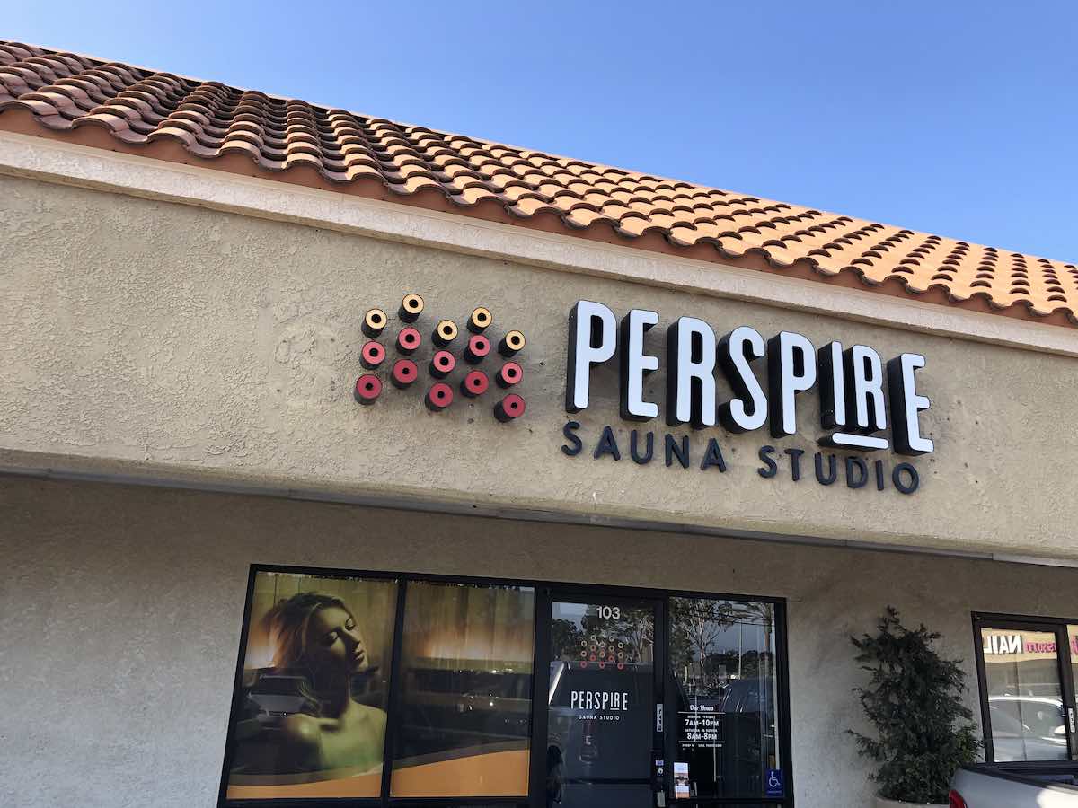 I Heart Costa Mesa: Perspire Sauna Studio at 488 East 17th Street in Costa Mesa, Orange County, California.