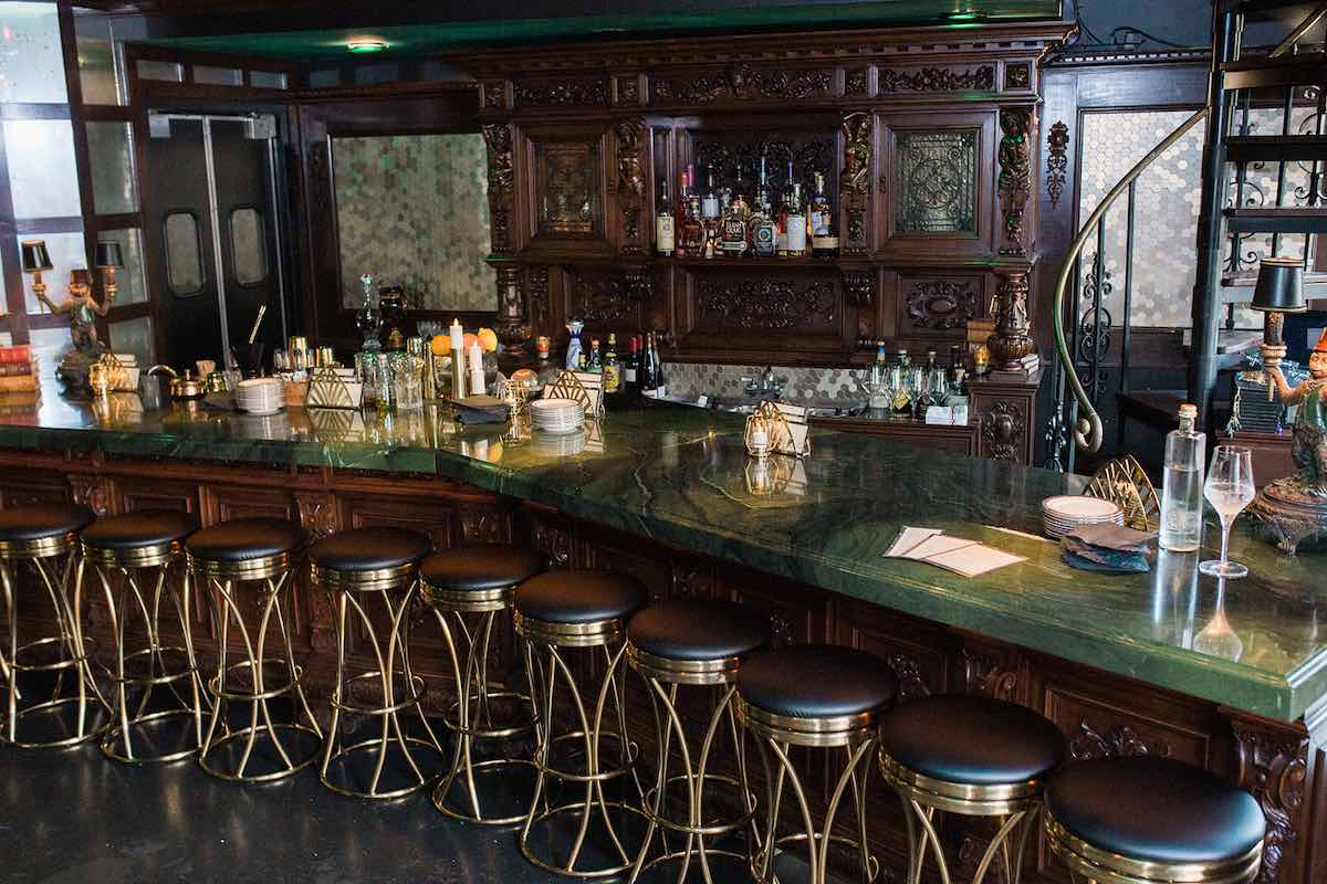 I Heart Costa Mesa: The ornate bar at The Guild Club, at SOCO and The OC Mix, in Costa Mesa, Orange County, California. (photo: Brandy Young)
